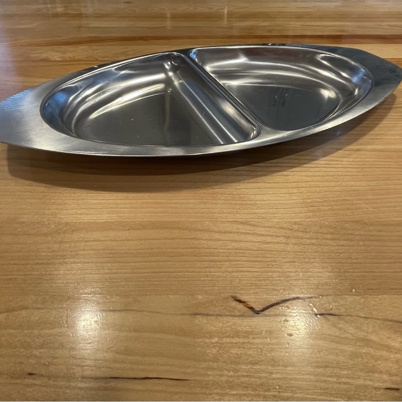 MCM Stainless steel tray mid century modern design. - Picture 3 of 3